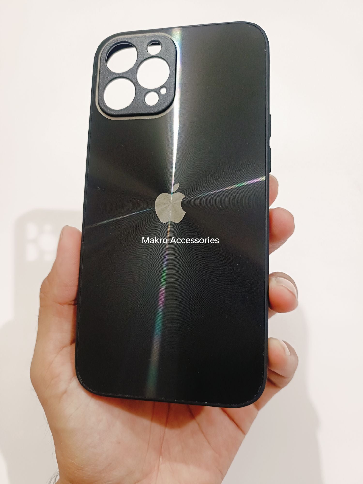 iPhone 12 Pro Max PC CD Pattern Reflective Soft Edges Back cover