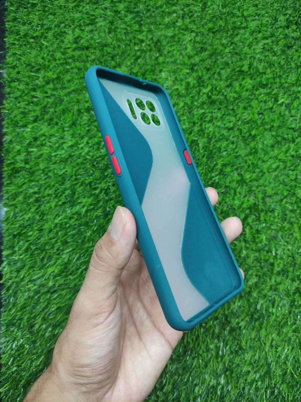 Oppo F17 Pro Matt Translucent S shape Design Back Cover