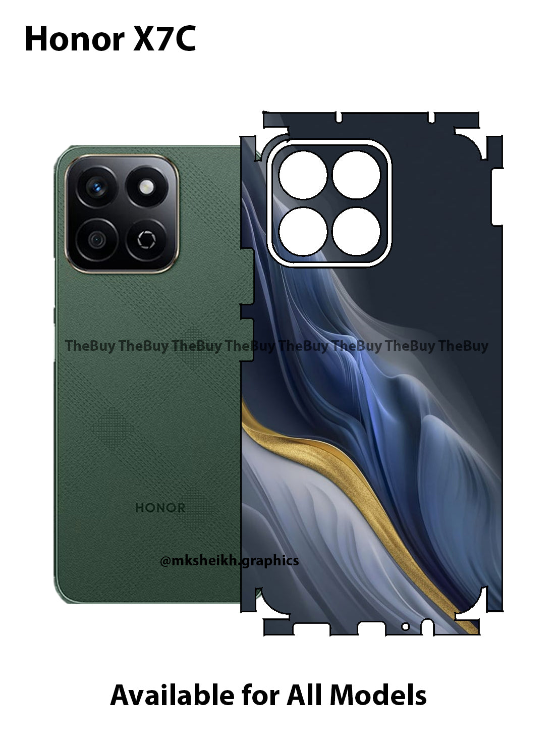 Honor X7C Full Body Skin Wrap