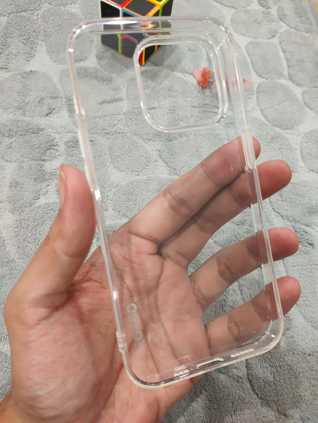 EOURO iPhone 15 Pro Clear Camera Protection Silicone Case