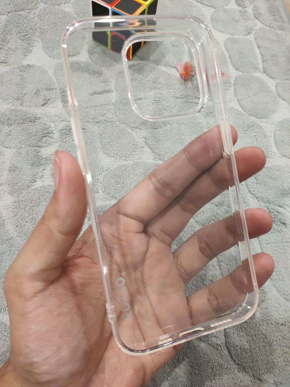 EOURO iPhone 15 Pro Clear Camera Protection Silicone Case