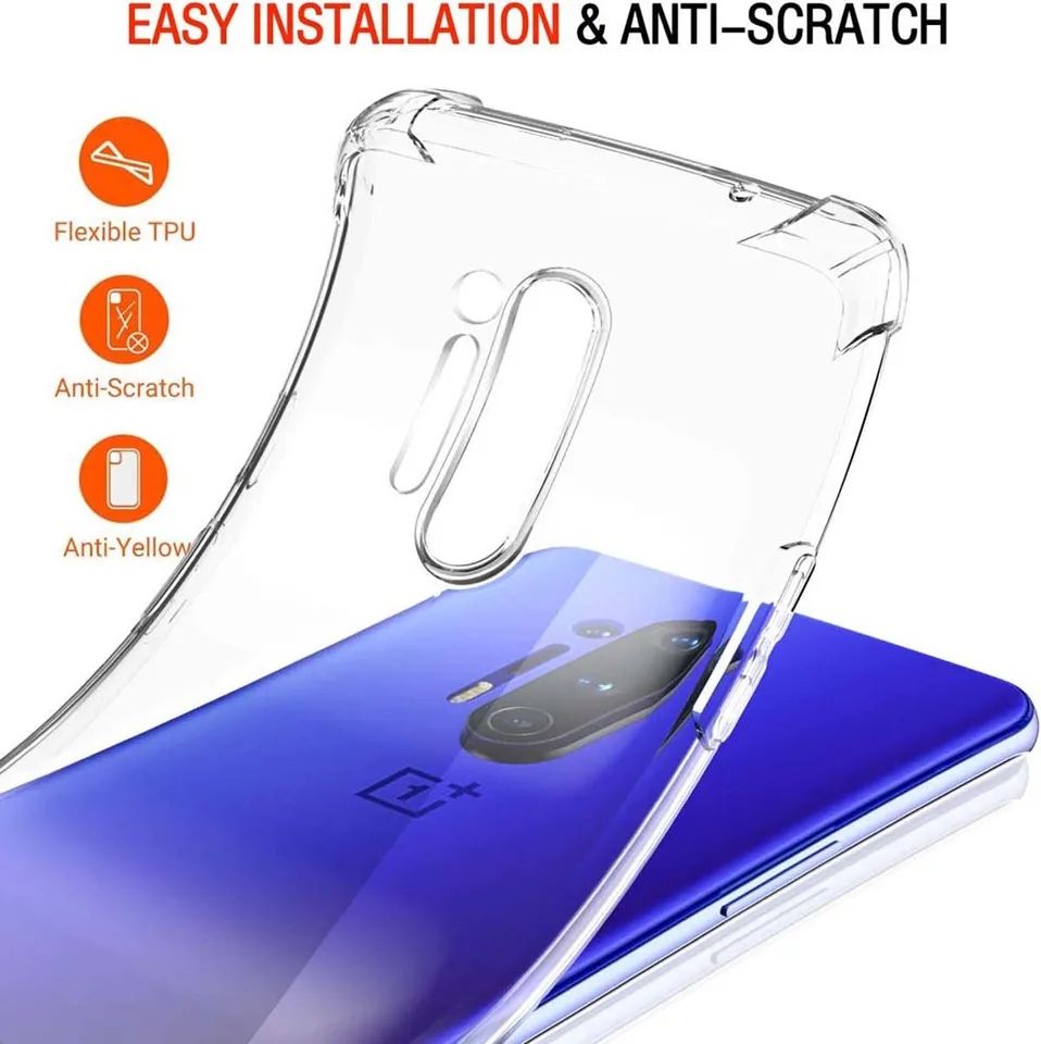 OnePlus 8 Pro Soft TPU Clear Corner Protection Back Cover