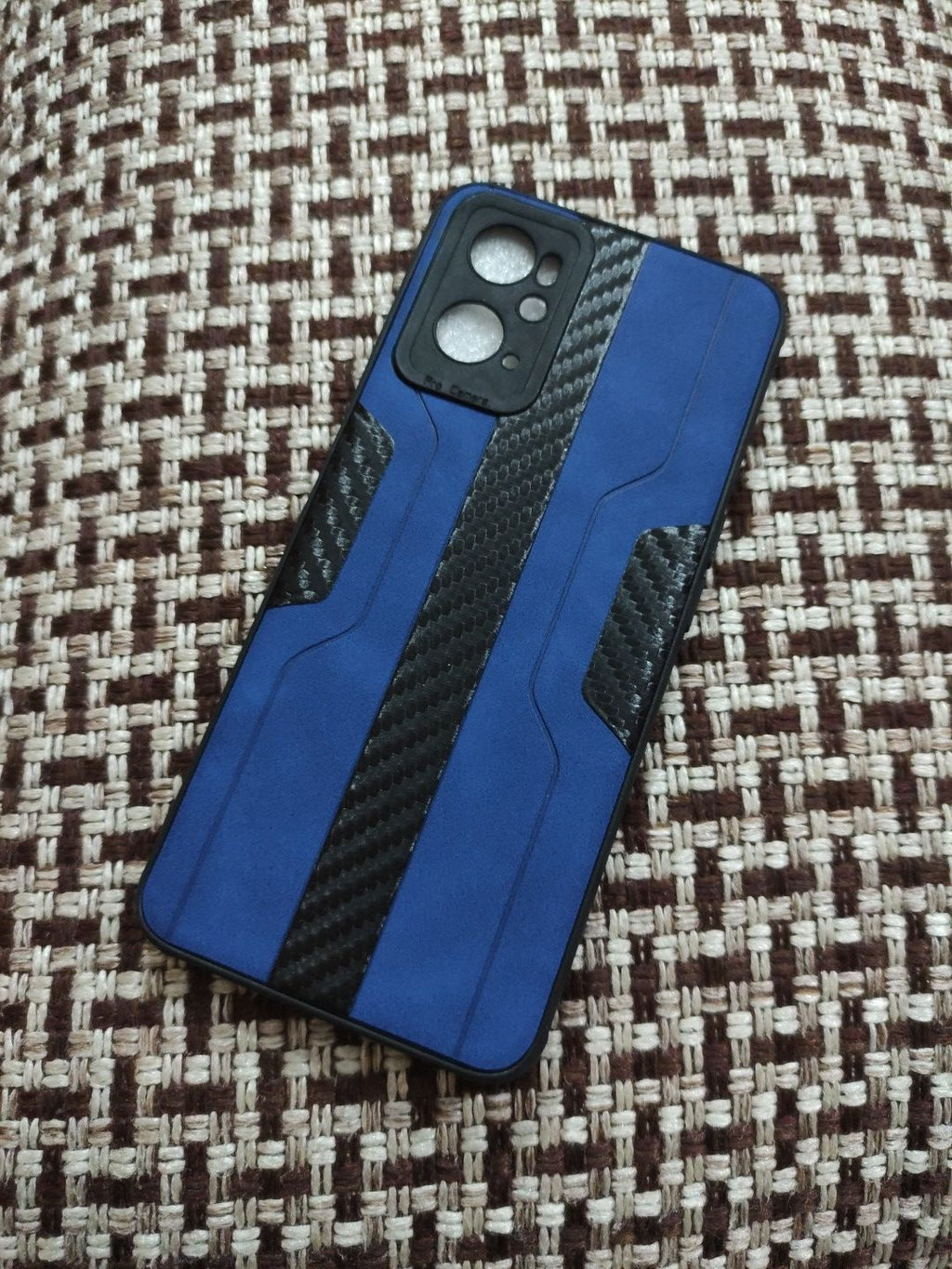 Real_me 9i Soft Silicone Fabrics Stripe Design Back Cover