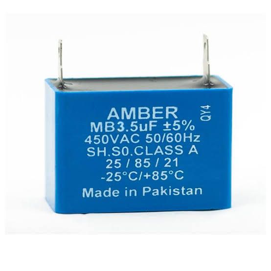 Fan Capacitor 3.5 uf Capacity Original Amber