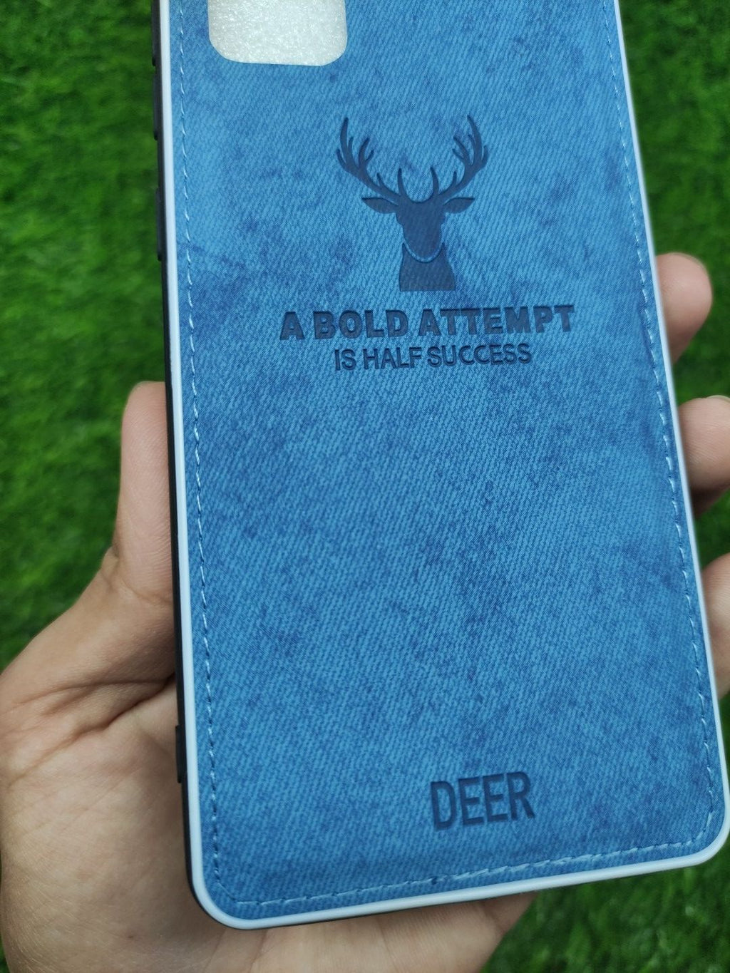Samsung Galaxy A71 Deer Fabrics Cloth Back Cover