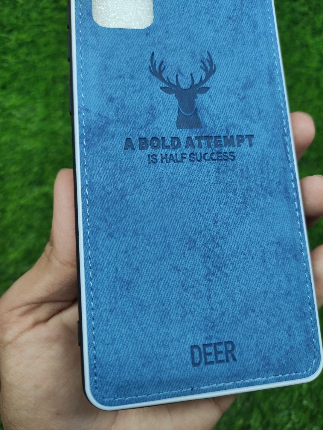 Samsung Galaxy A71 Deer Fabrics Cloth Back Cover