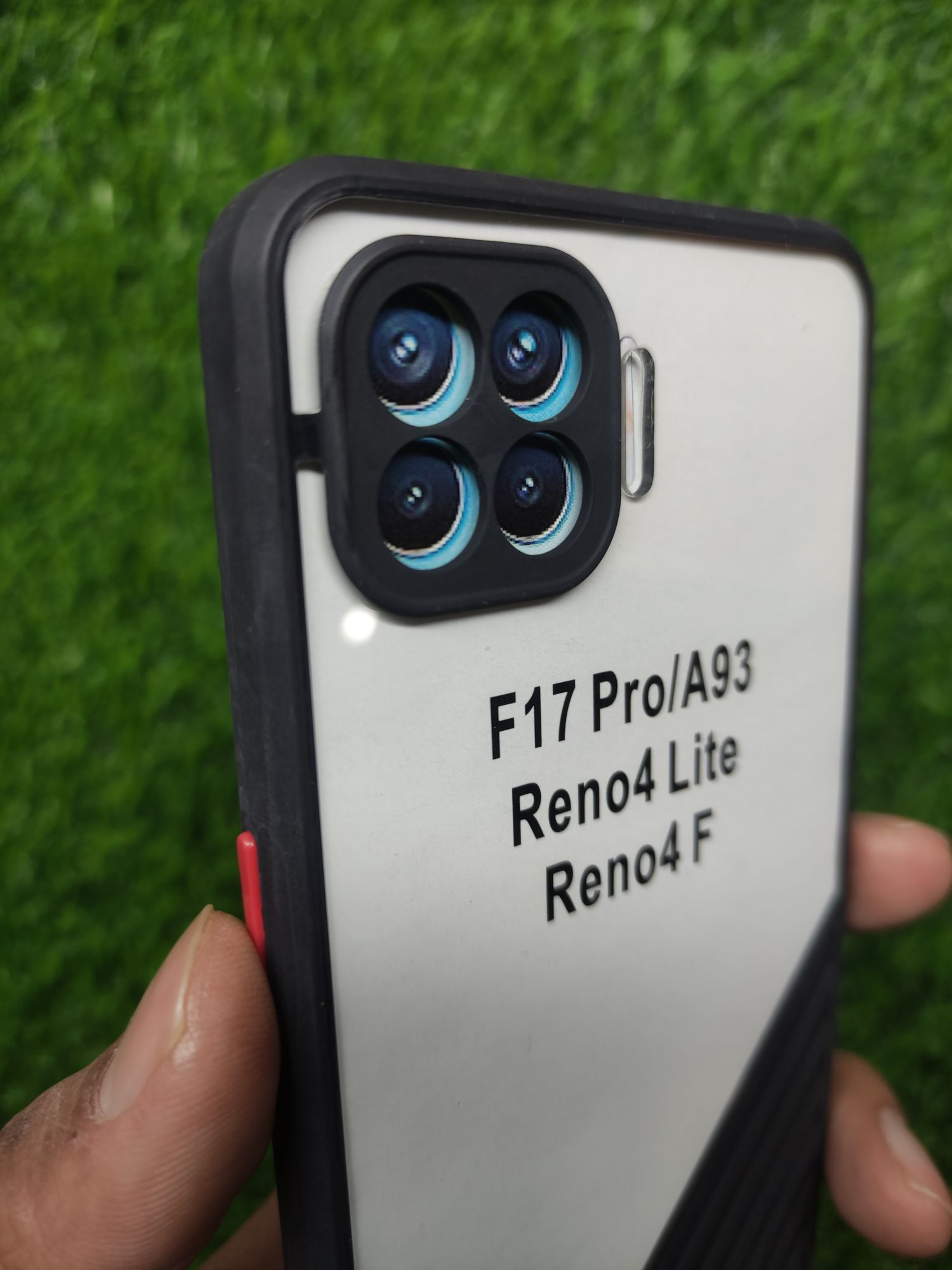Oppo F17 Pro Clear Cut Tecture Design back cover