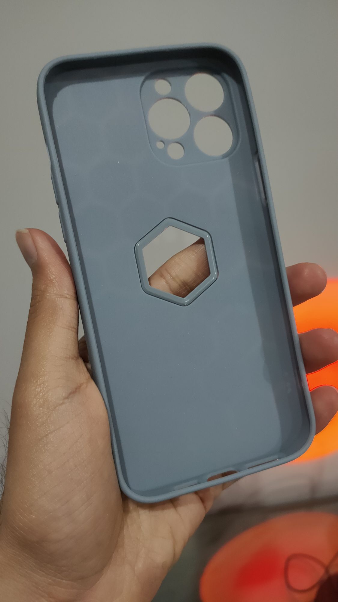 iPhone 13 Pro Max Diamond Design Camera Protection Logo Hole Silicone Case Cover