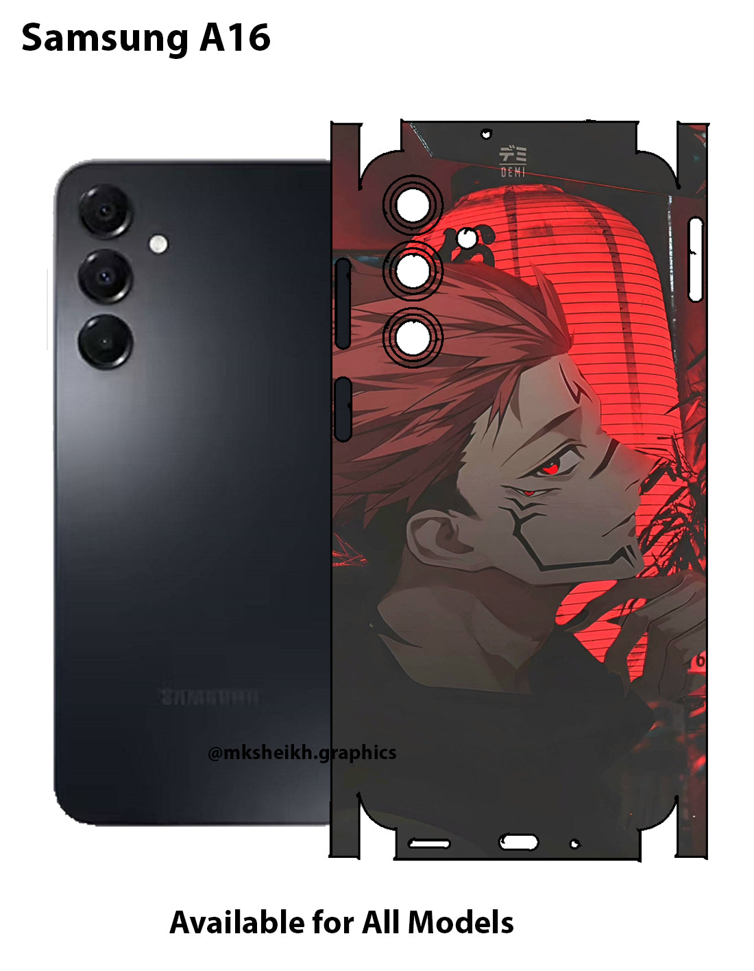 Samsung A16 Print Back Full Body Skin Wrap