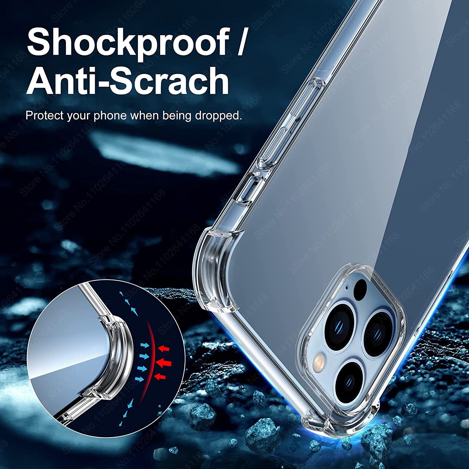 iPhone 15 Pro Soft TPU Clear Corner Protection Back Cover