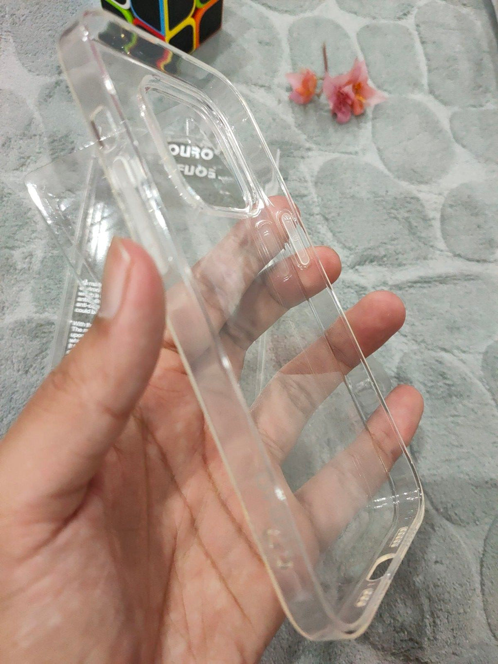 EOURO iPhone 14 Pro Clear Camera Protection Silicone Case