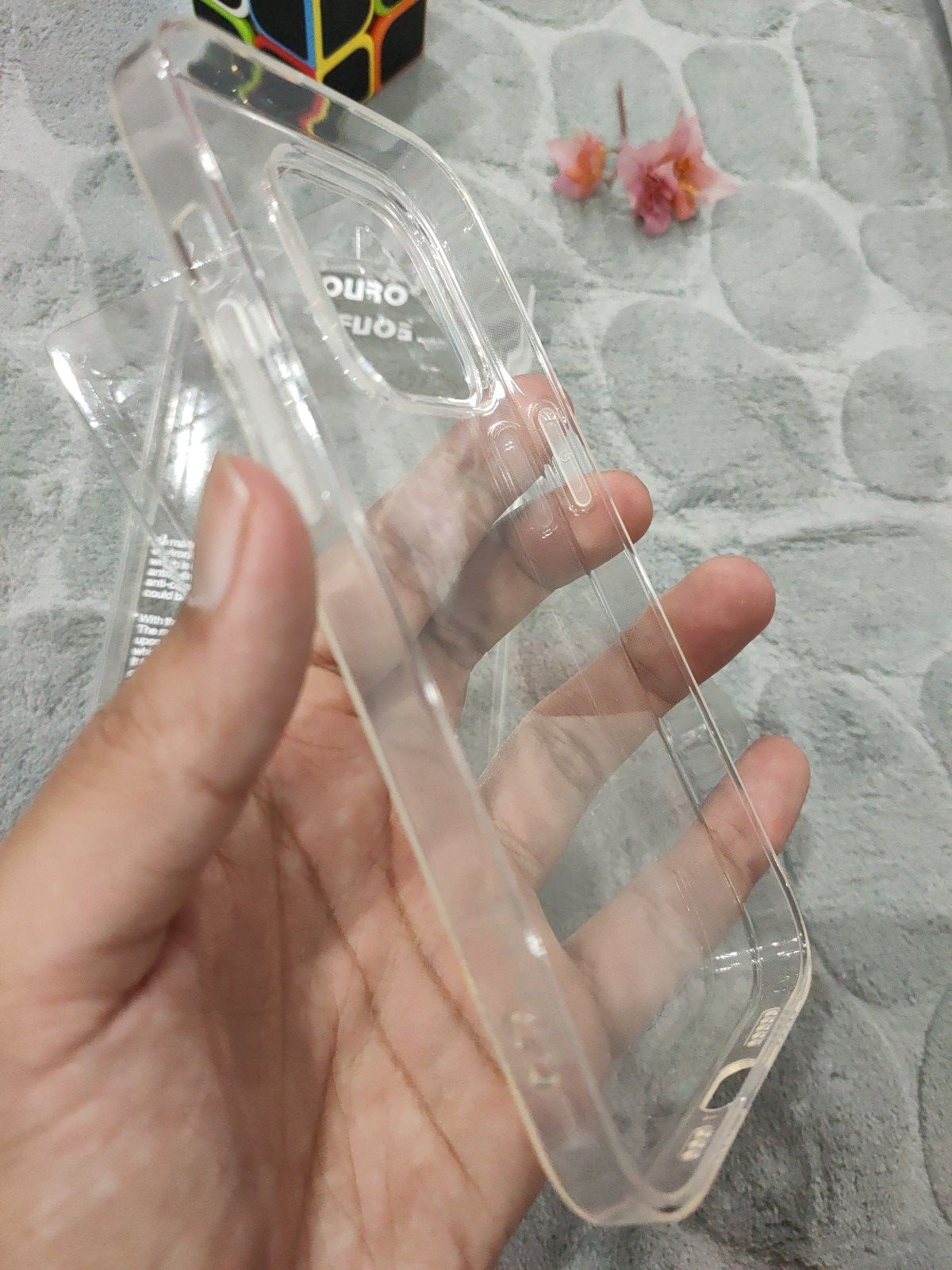 EOURO iPhone 14 Pro Clear Camera Protection Silicone Case