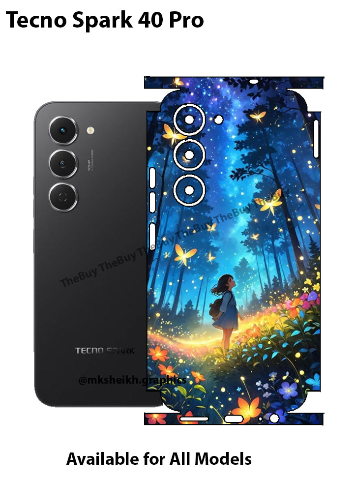 Tecno Spark 40 Pro Print Back Full Body Waterproof Skin Wrap