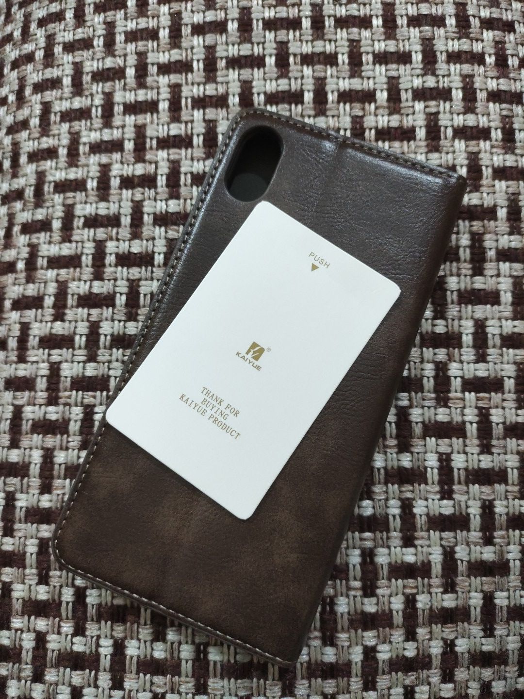 iPhone XS Max luxury Original Kaiyue Leather Card Holder Flip Cover