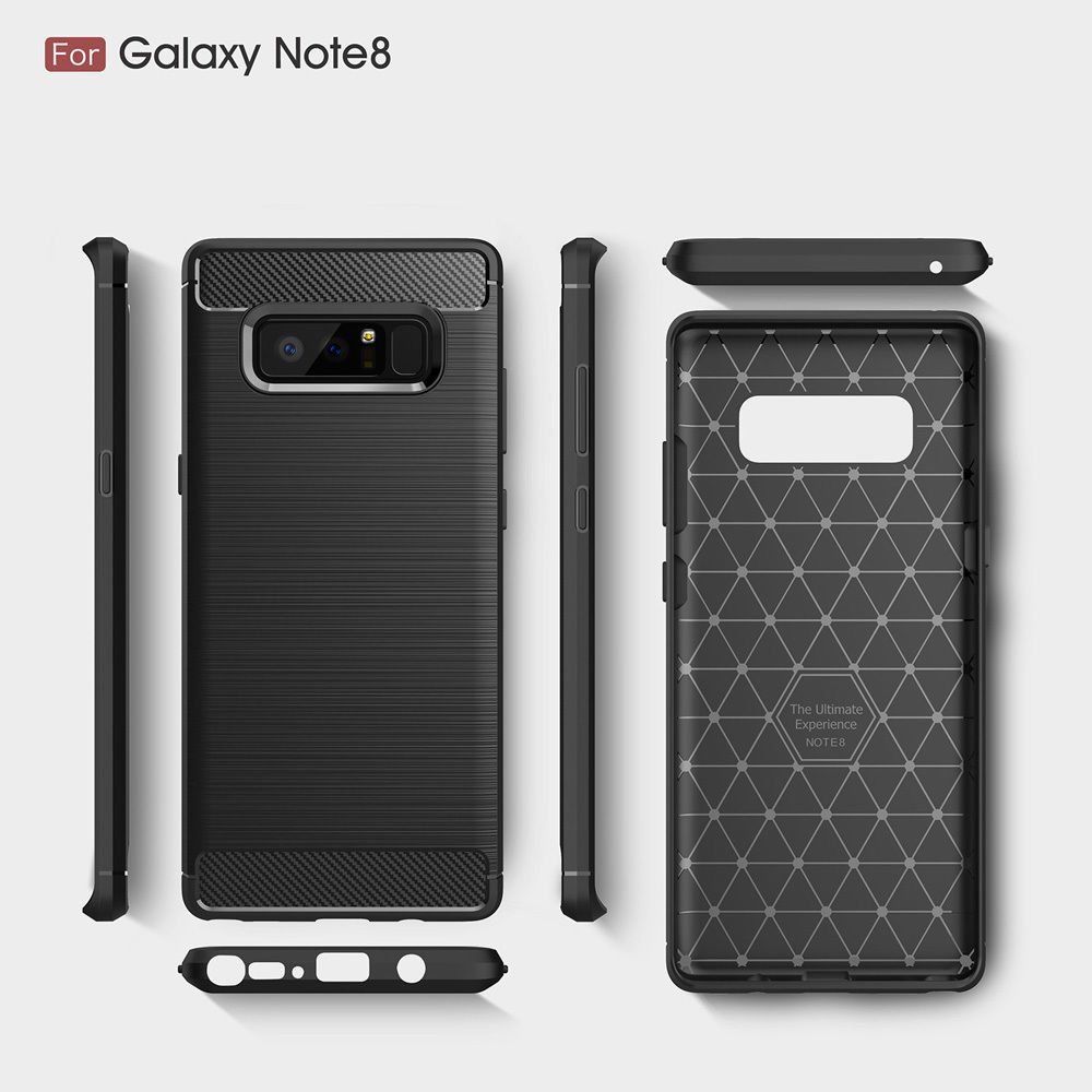 Samsung Galaxy Note 8 Shockproof Hybrid Carbon Fiber Rubber Case Cover