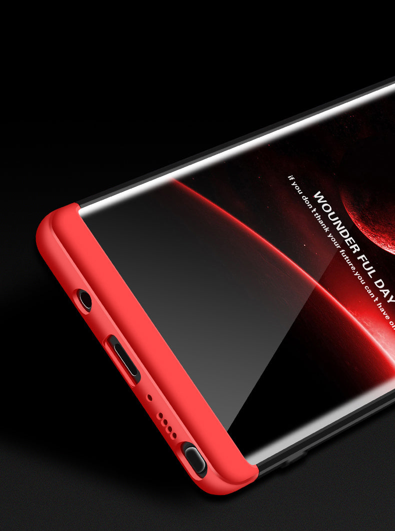 Samsung Galaxy Note 8 Shockproof 3 in 1 Full Body 360 Protection Case Cover - Black & Red