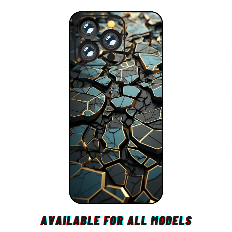 iPhone 15 Pro Max Premium Quality 3D Engraved Skin Wrap Sheet with Edges