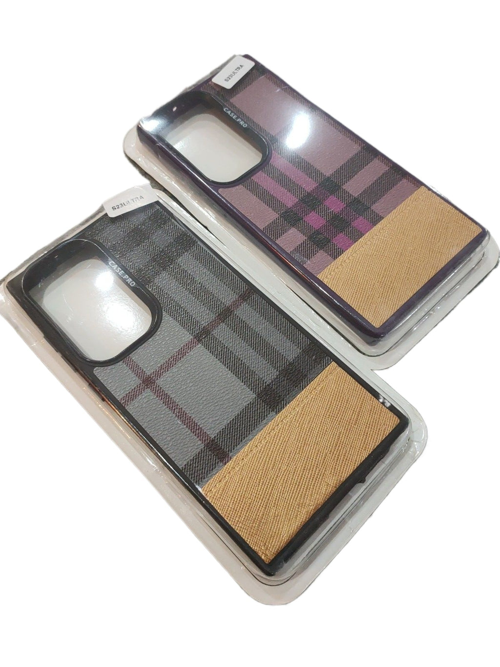 CASEPRO Samsung S23 Ultra PU Dual Tone Leather Back Case