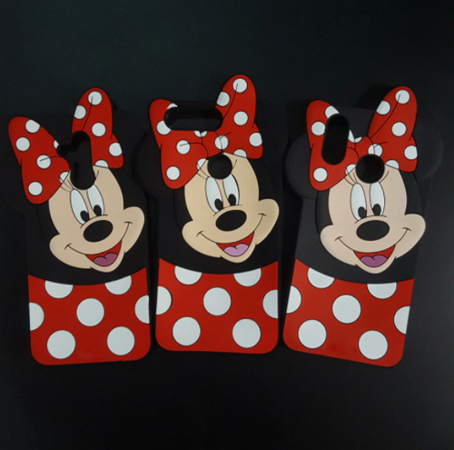 Huawei Y9 2019 Mickey Minnie Mouse 3D Soft Rubber Fancy Back Cover