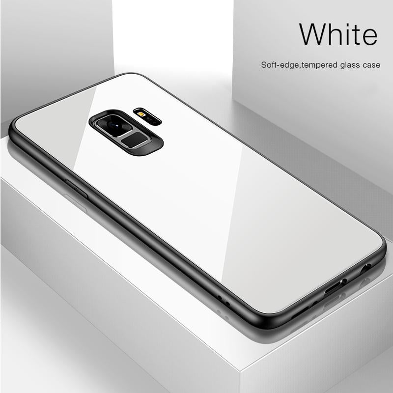 Samsung Galaxy J6 2018 Soft Bumper Tempered Glass Back Cover