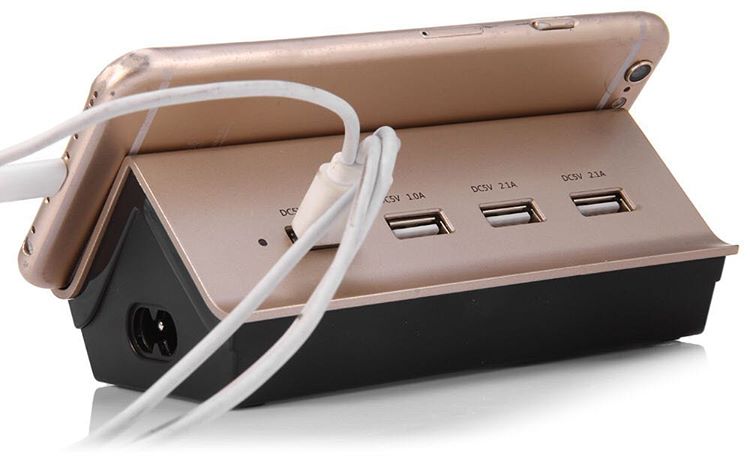 Remax Goldhouse RU-U2 4 Ports USB Hub Travel Charger 4.2A