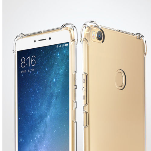 Xiaomi Mi Max 2 Shockproof Transparent Silicone Soft TPU Back Case