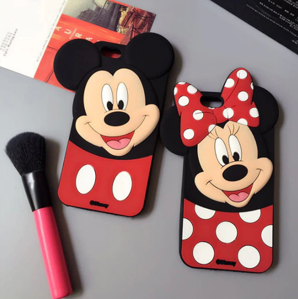 Huawei Y9 2019 Mickey Minnie Mouse 3D Soft Rubber Fancy Back Cover