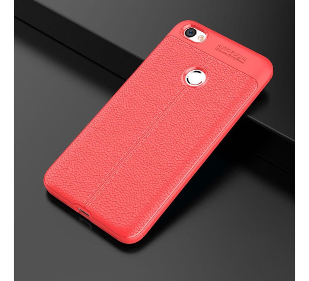 Oppo F5 Luxury Shockproof Auto Focus Design Soft TPU Back Cover - Red