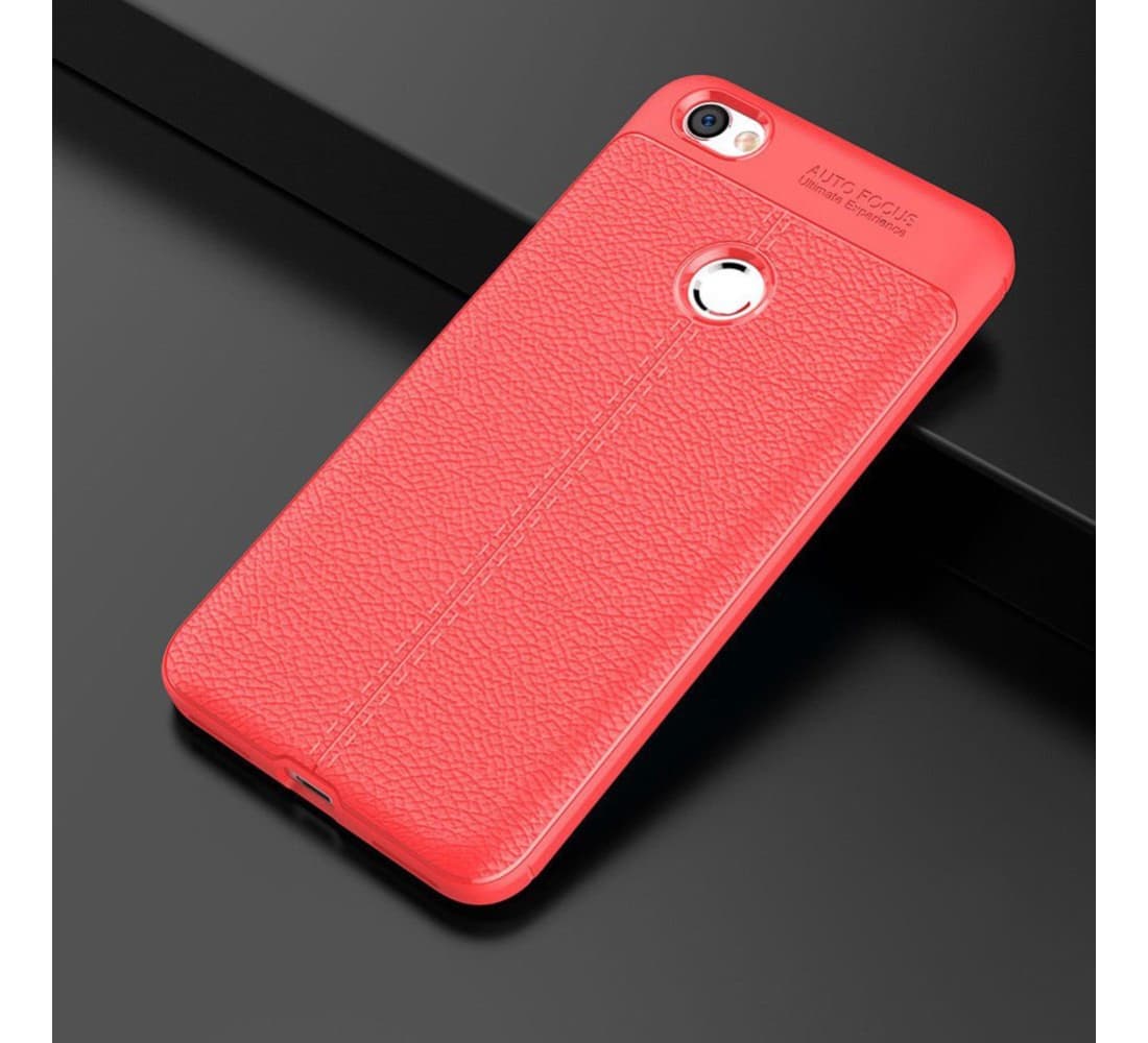Oppo F5 Luxury Shockproof Auto Focus Design Soft TPU Back Cover - Red