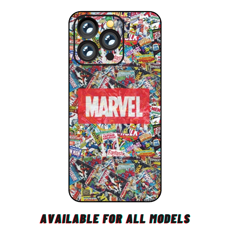 iPhone 13 Pro Max Super Heroes 3D Skin Wrap Sheet with Edges