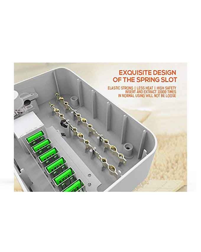 LDNIO SC3604 3.4A 2500W 6 USB Ports Power Strip - Grey