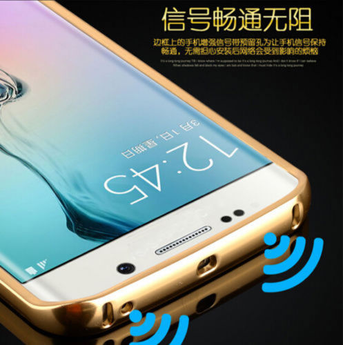 Aluminum Metal Bumper Mirror Back Skin Case Cover For Samsung Galaxy S6