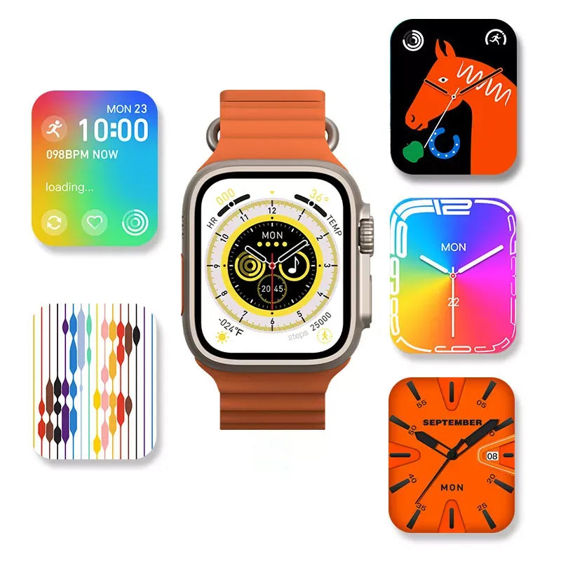 X8 Ultra Smartwatch 49MM with Bluetooth Calling Always on Display ORANGE