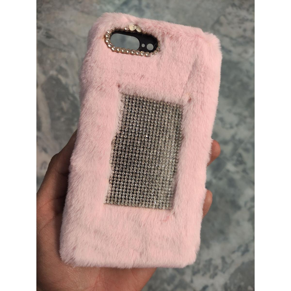 iPhone 7 Plus fancy soft case with crystal stones back cover