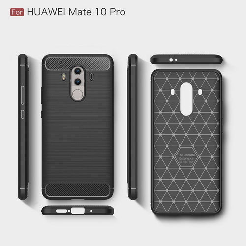 Huawei Mate 10 Pro Shockproof Carbon Fiber Rubber Case Cover