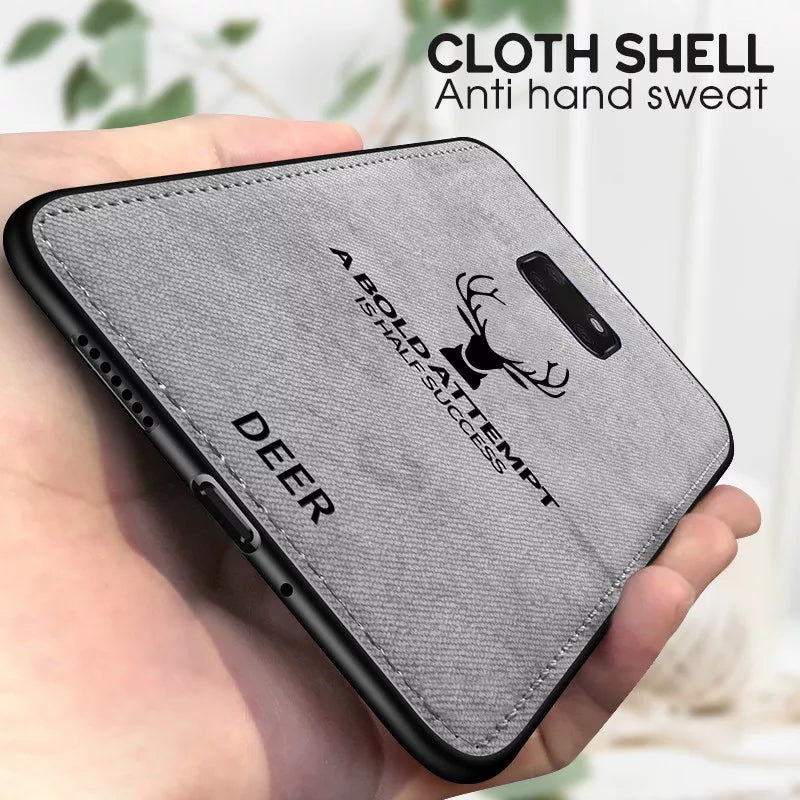 Huawei Mate 20 Pro Cover Premium Quality Soft Fabric Clothe Texture Cover