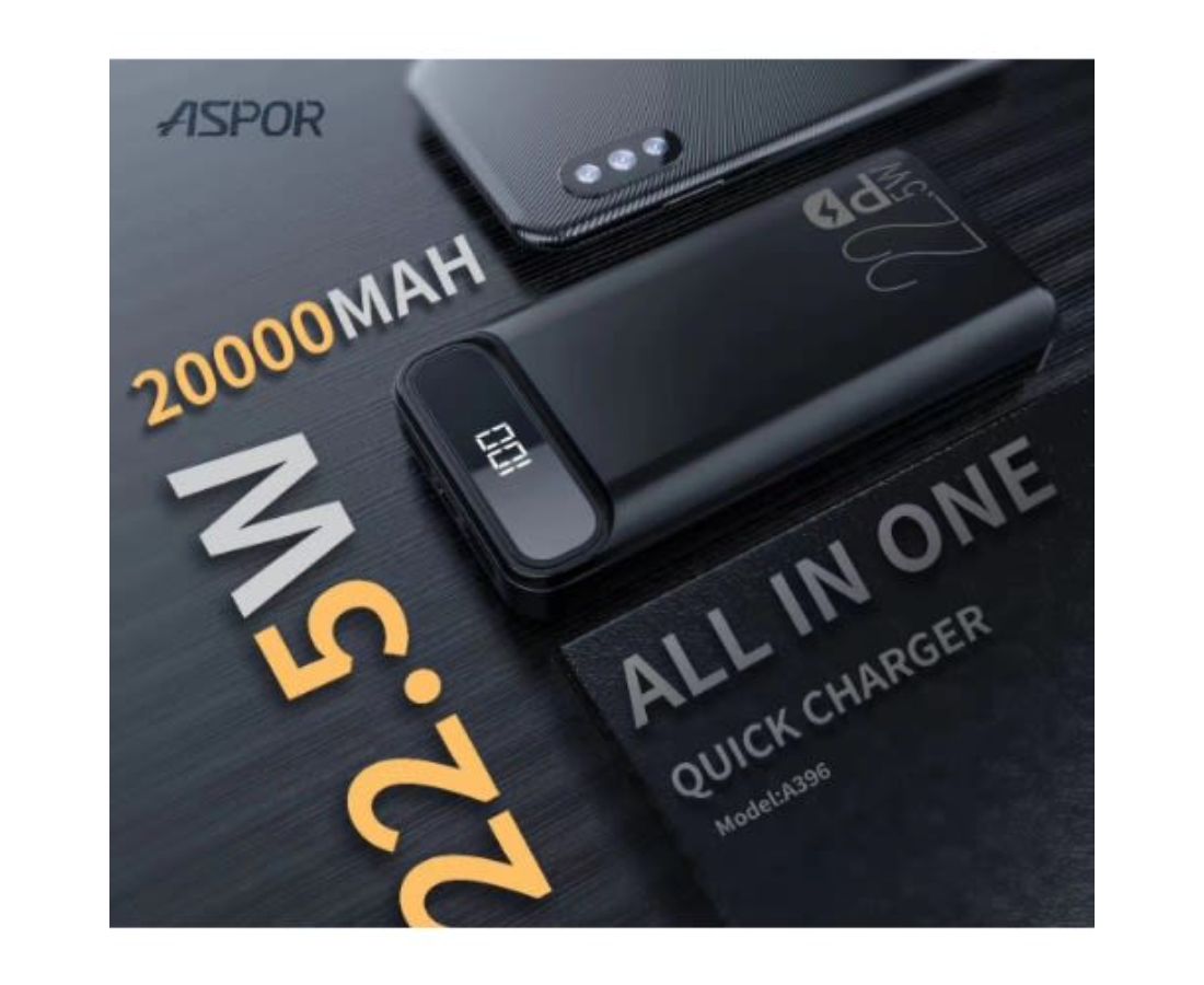 ASPOR A396 PD 20000MAH 22.5W FAST CHARGING POWER BANK