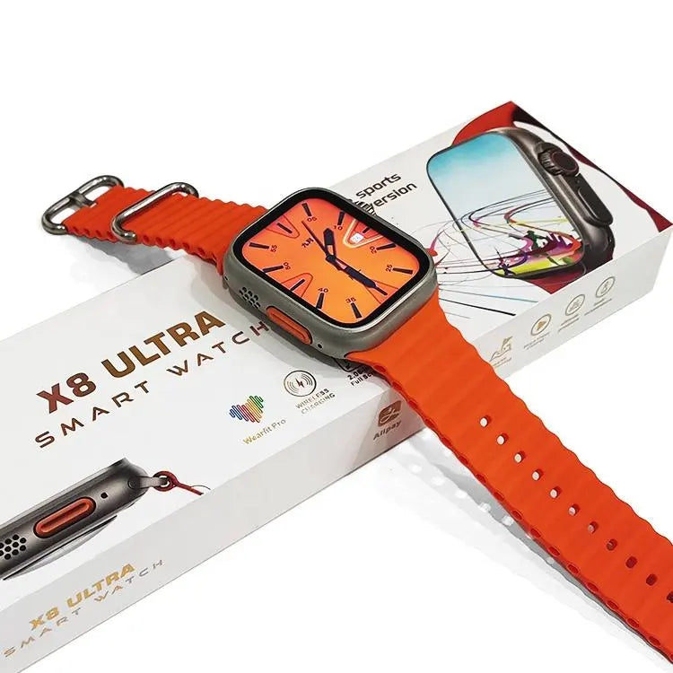X8 Ultra Smartwatch 49MM with Bluetooth Calling Always on Display ORANGE