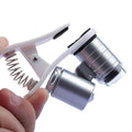 60X Zoom Mobile Phone Camera Optical LED UV Clip Magnifier Microscope Micro Lens