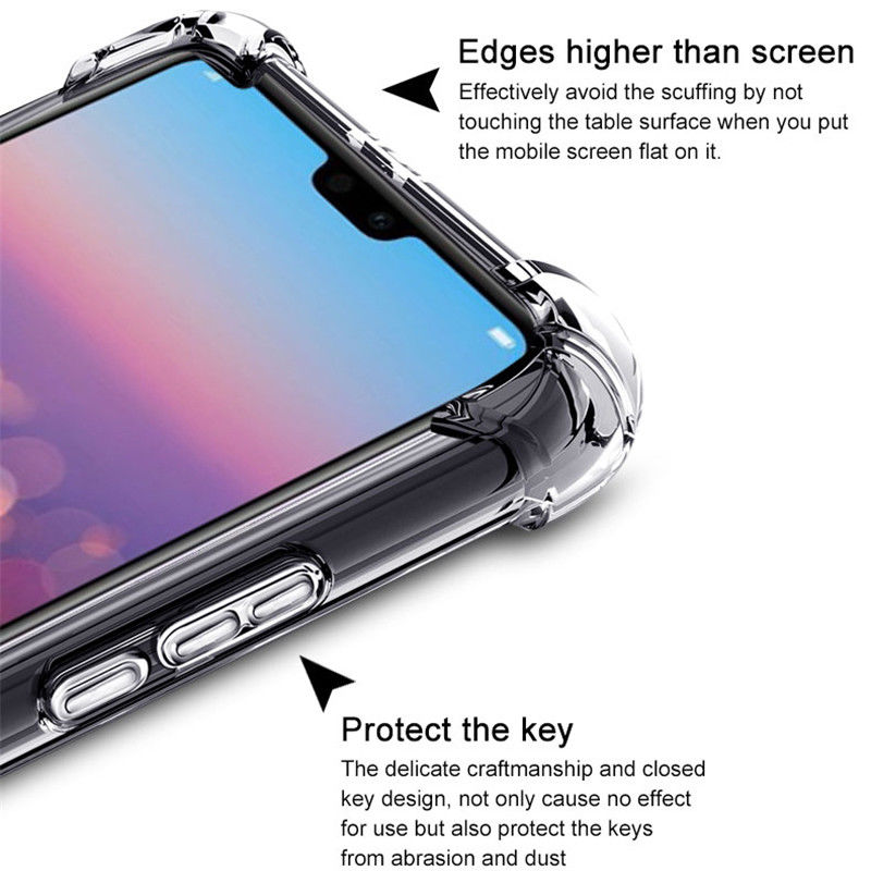 Huawei P20 Pro Shockproof Transparent Airbag Silicone Cover