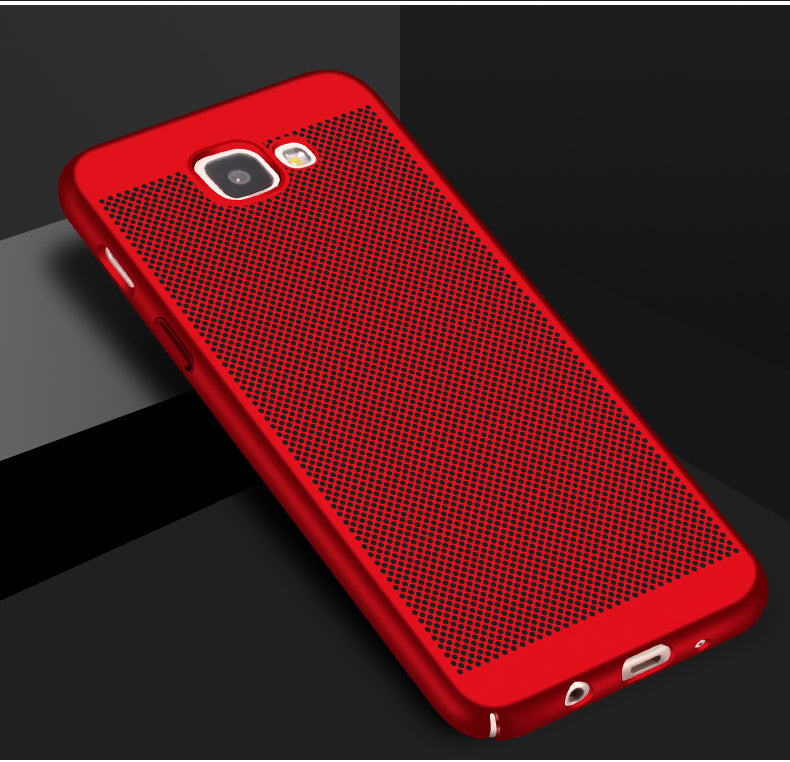 Samsung Galaxy J7 Max Heat Dissipation Shockproof Plastic PC Case - Red