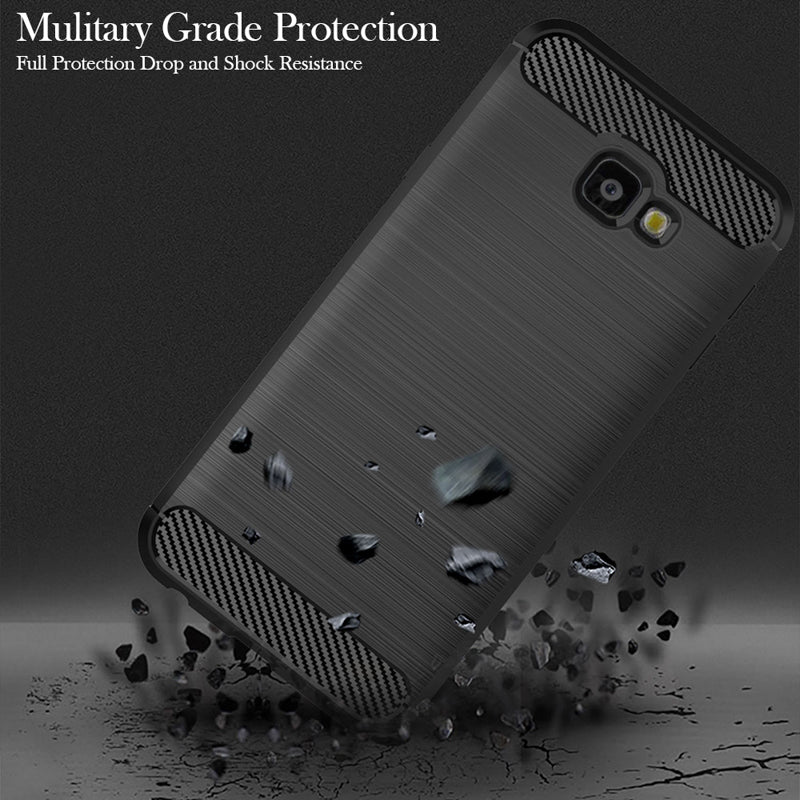 Samsung Galaxy J4 Plus Carbon Fiber Soft Rubber Back Cover