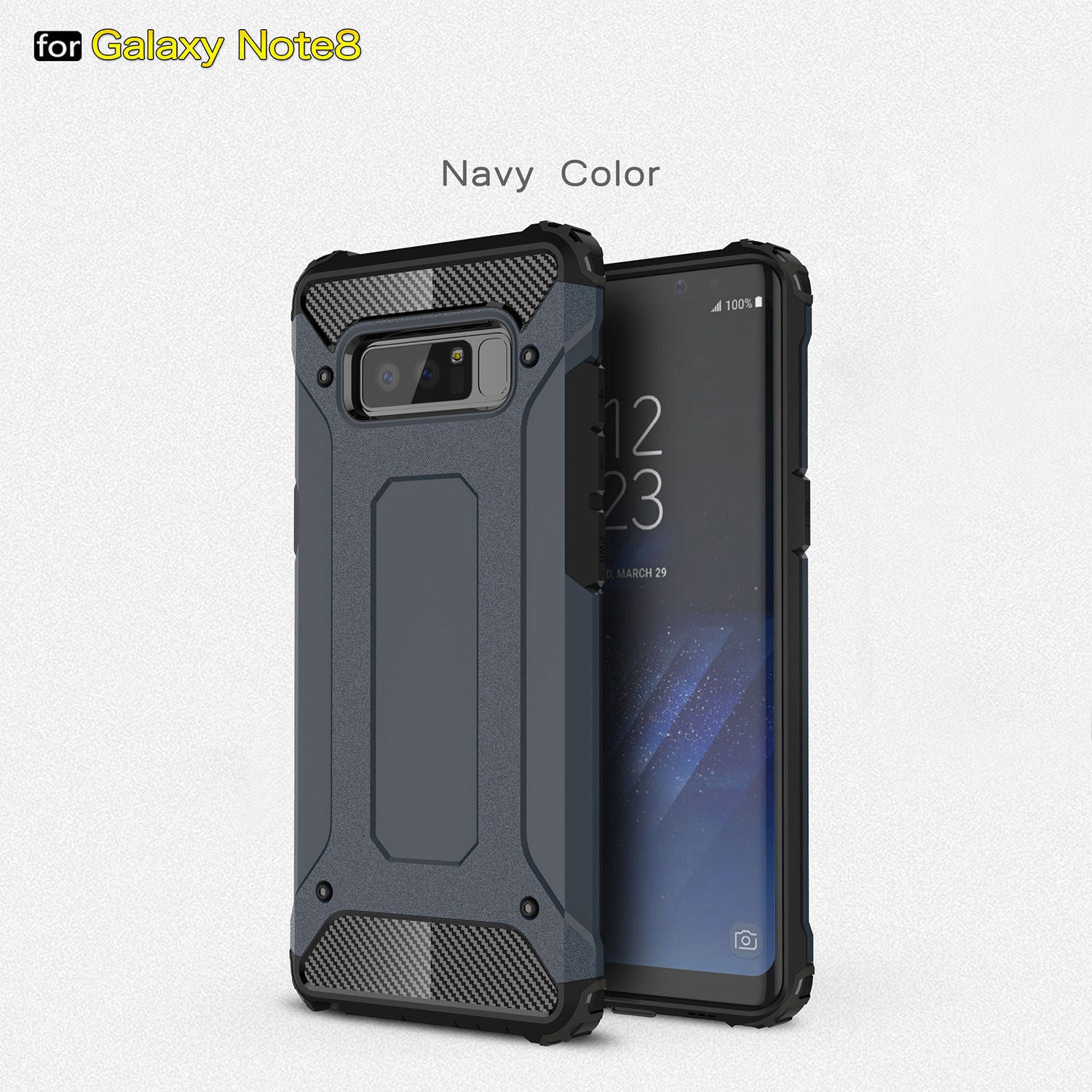 Samsung Galaxy Note 8 Shockproof Hybrid Armor Rubber Case Cover