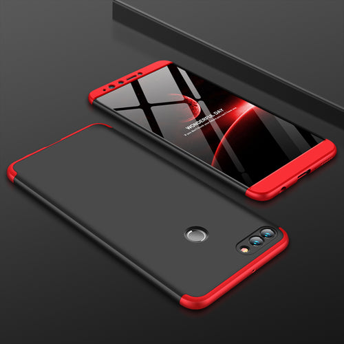 Huawei Y9 2018 Original GKK Shockproof 360 Protection Cover - Red & Black