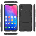 Vivo V9 Shockproof Hybird Kickstand Back Case Cover - Black