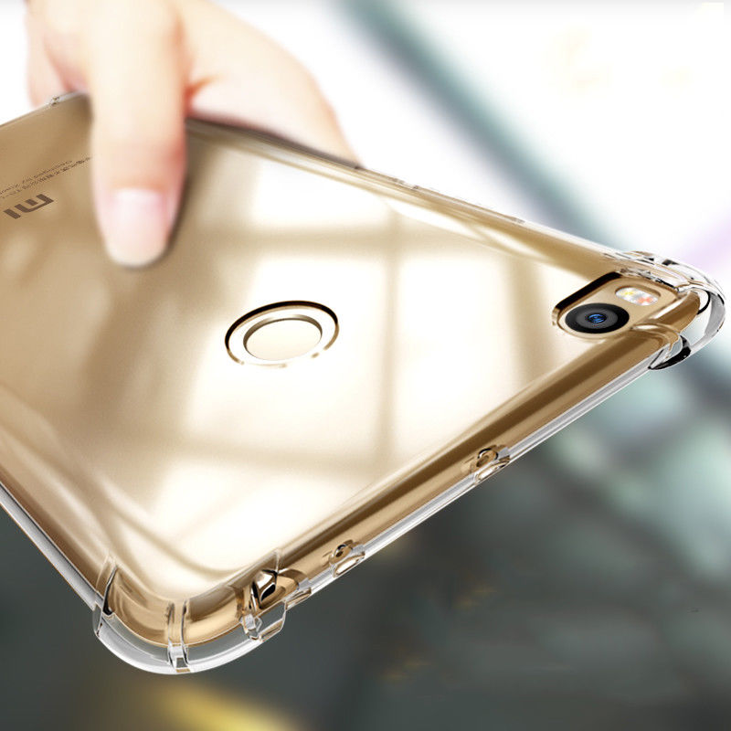 Xiaomi Mi Max 2 Shockproof Transparent Silicone Soft TPU Back Case