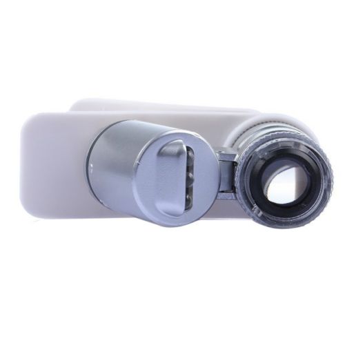 60X Zoom Mobile Phone Camera Optical LED UV Clip Magnifier Microscope Micro Lens