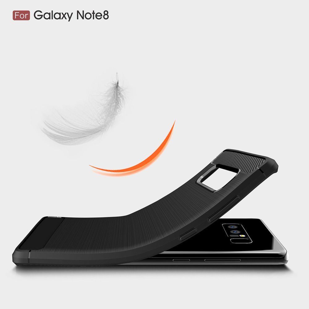 Samsung Galaxy Note 8 Shockproof Hybrid Carbon Fiber Rubber Case Cover