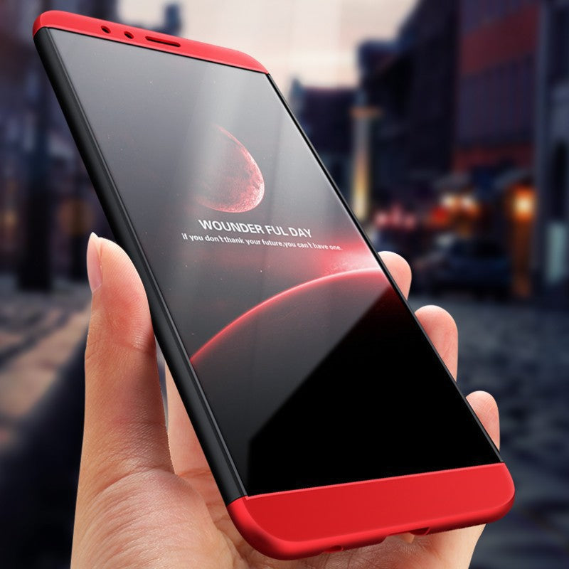 Huawei Y9 2018 Original GKK Shockproof 360 Protection Cover - Red & Black