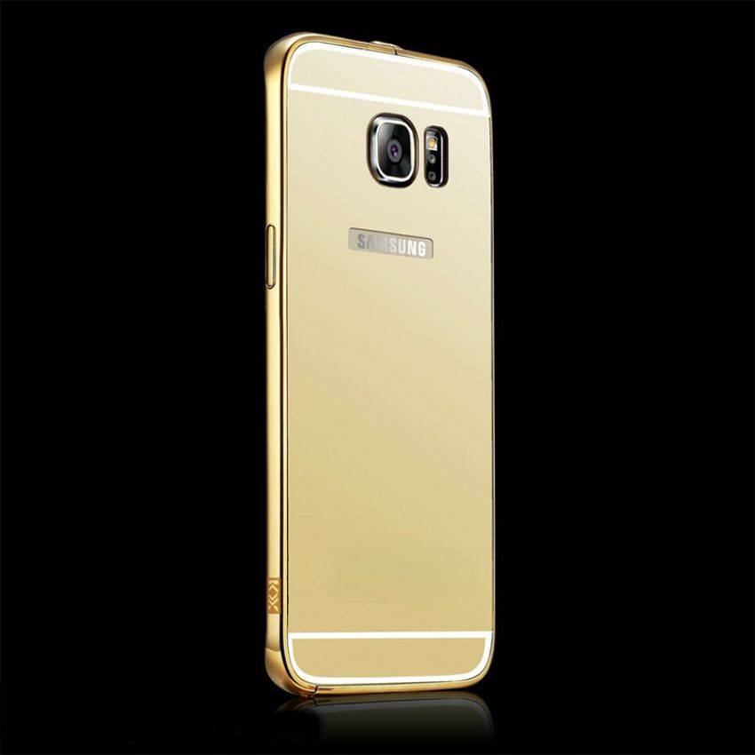 Aluminum Metal Bumper Mirror Back Skin Case Cover For Samsung Galaxy S7 Edge